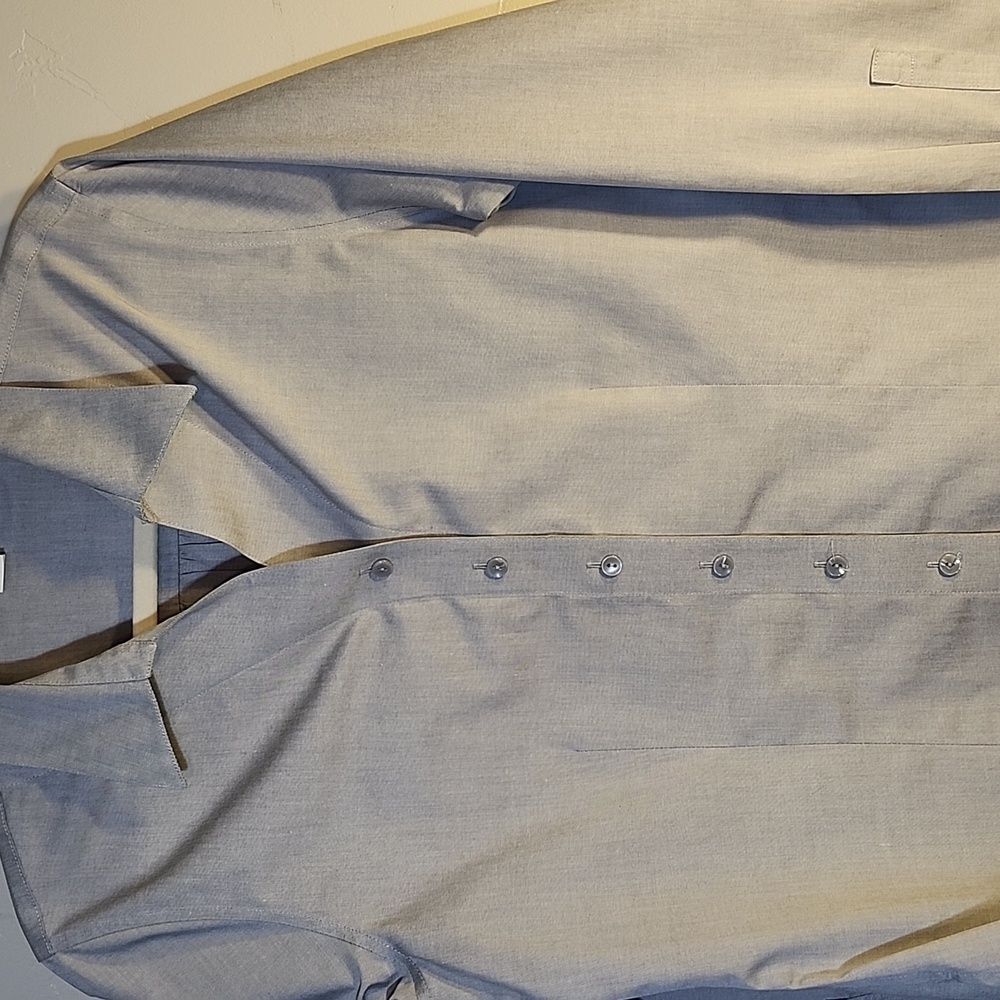 Coldwater Creek No Iron Button Down Blouse Grey‎ Sz Mp